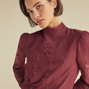 Reformation M Size Emme Top in Plum